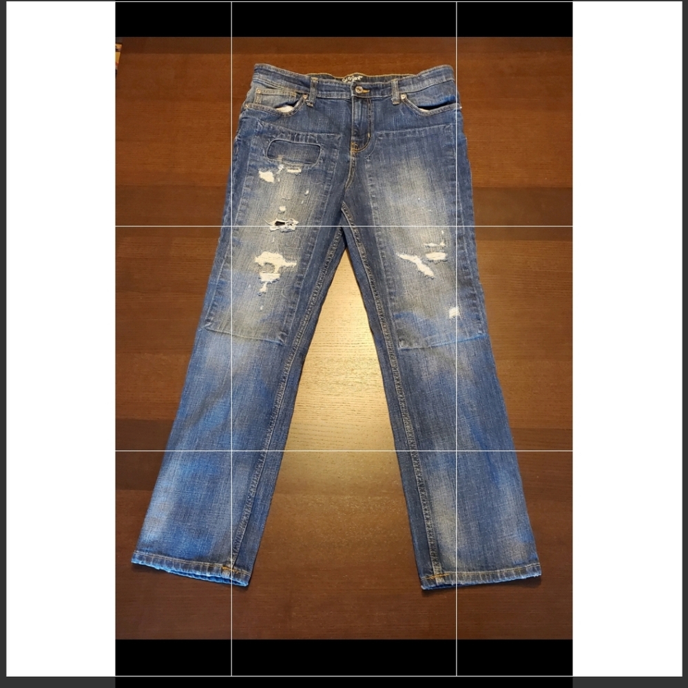 Cat & Jack Fun shred design jeans girls 16